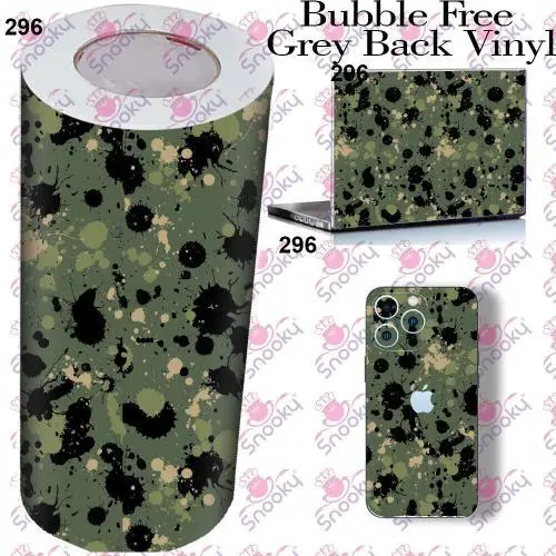 Green Black Dots Printed Wrapping Skin Roll