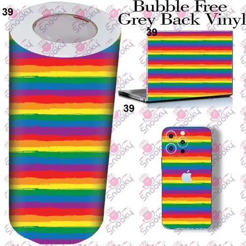 Rainbow Stripes Printed Wrapping Skin Roll