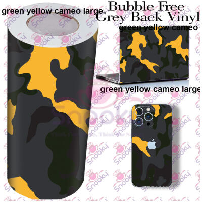 Yellow Camo Printed Wrapping Skin Roll