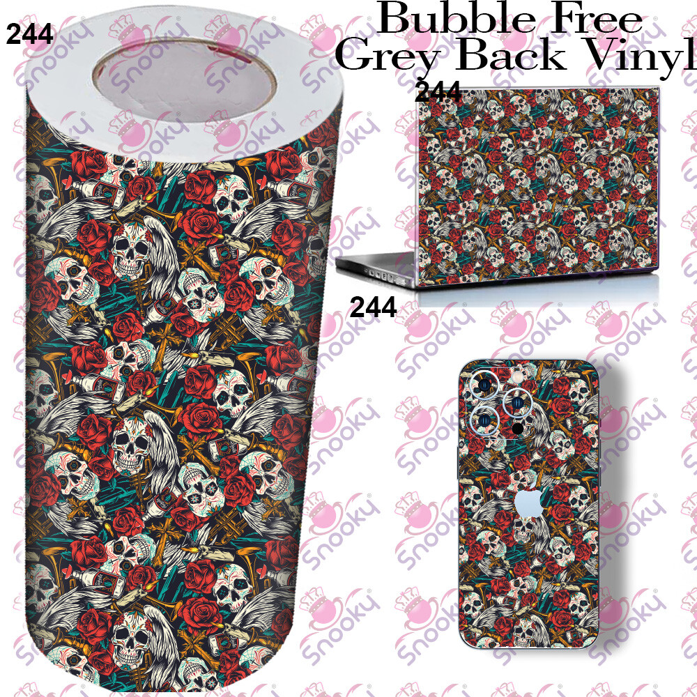 Red Skull Printed Wrapping Skin Roll